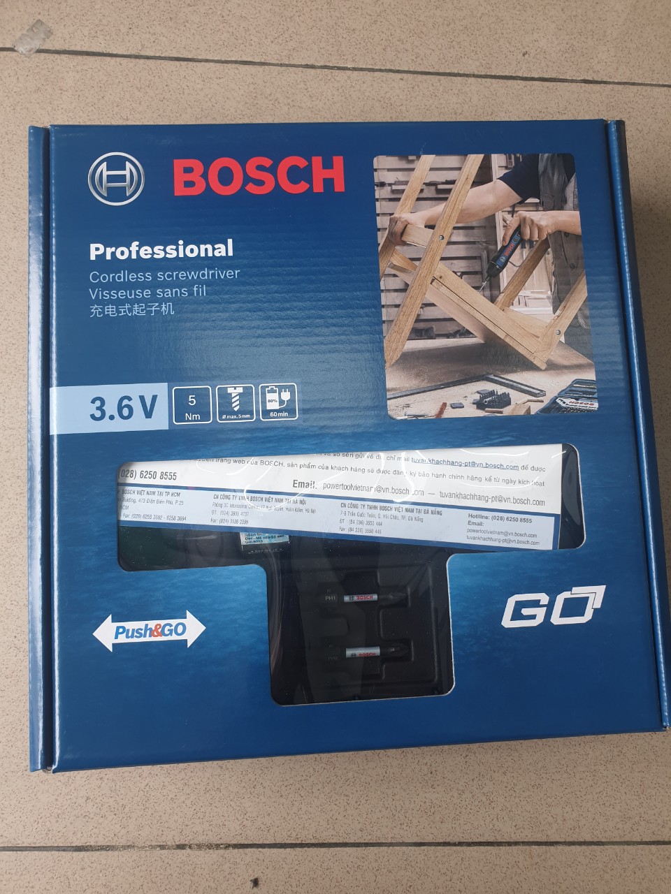 Máy vặn vít dùng pin Bosch GO