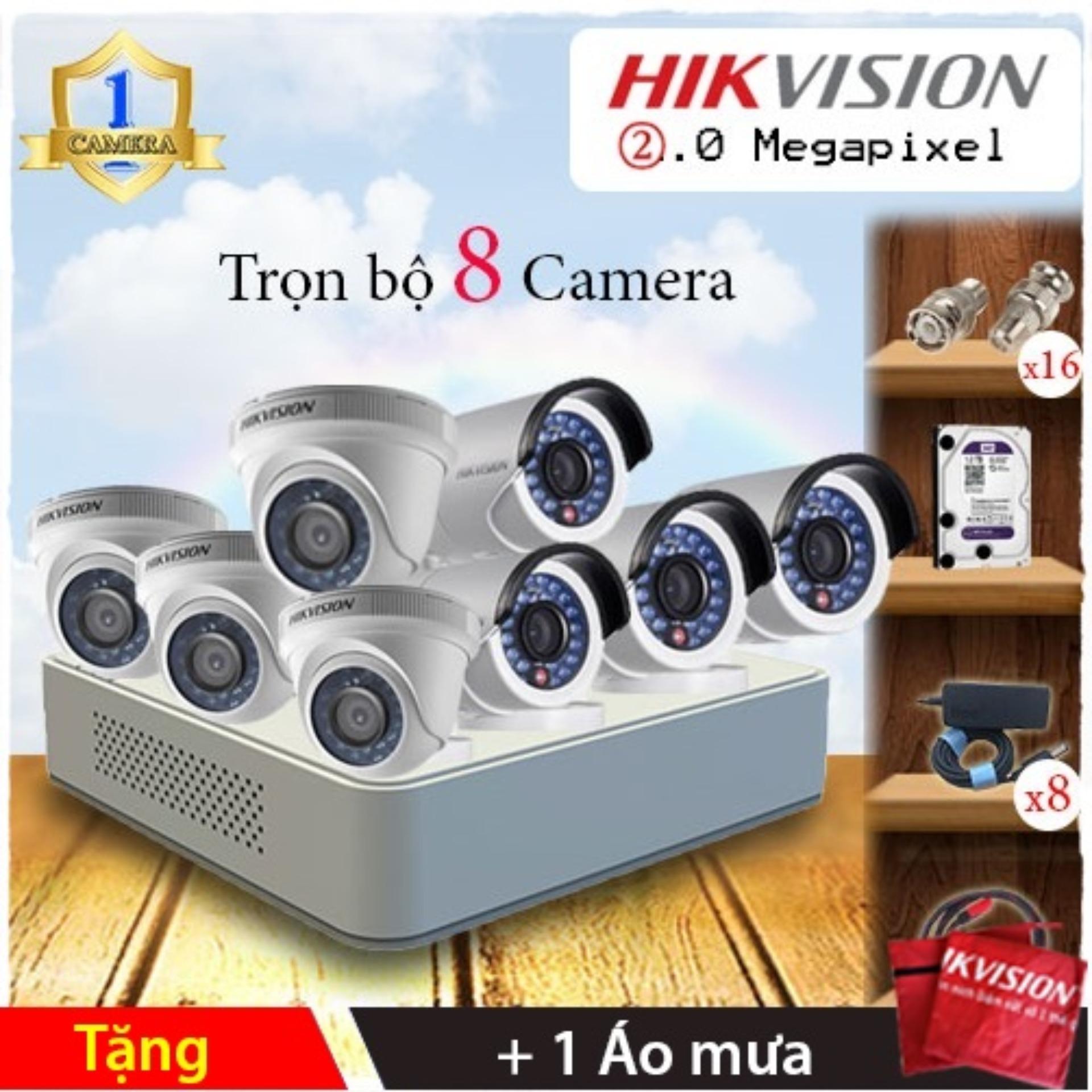 Bộ camera Hikvision DS2CE56D0T-IRP+DS-2CE16D0T-IRP+DS-7108HGHI-F1/N