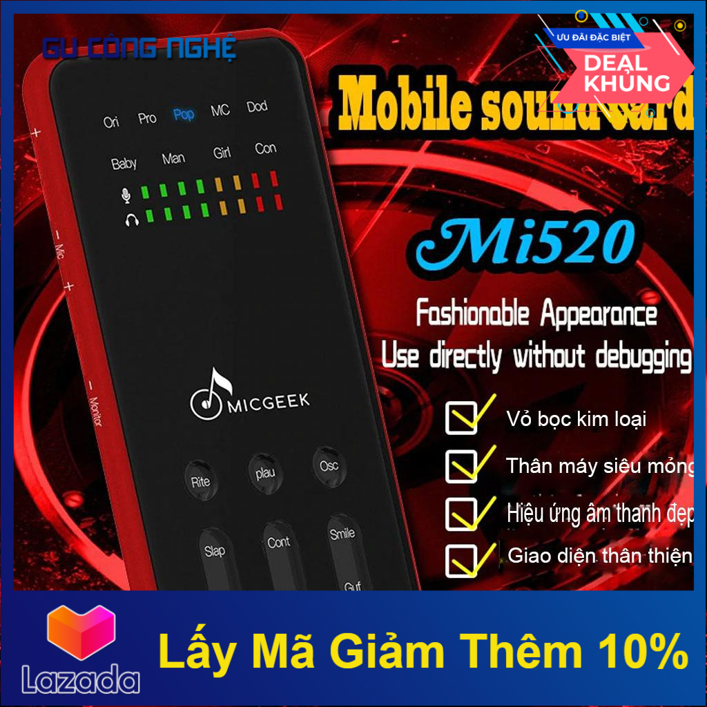 Sound Card Thu Âm Micgeek Mi520