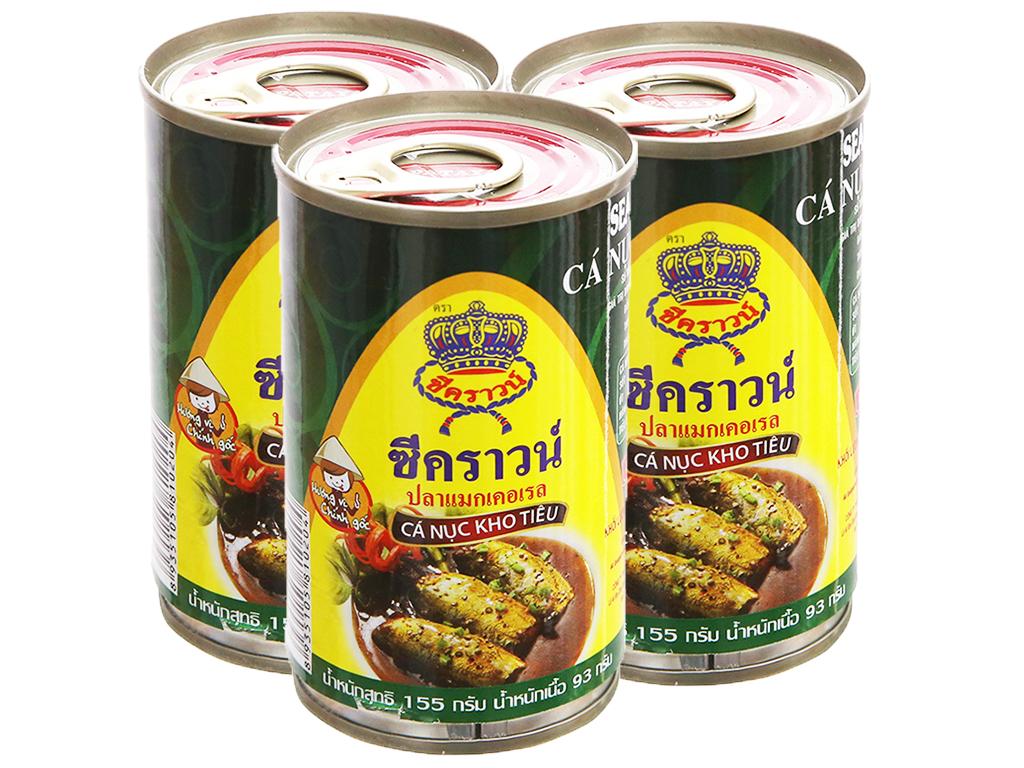 Cá nục kho tiêu Sea Crown 155g Combo 3 hộp