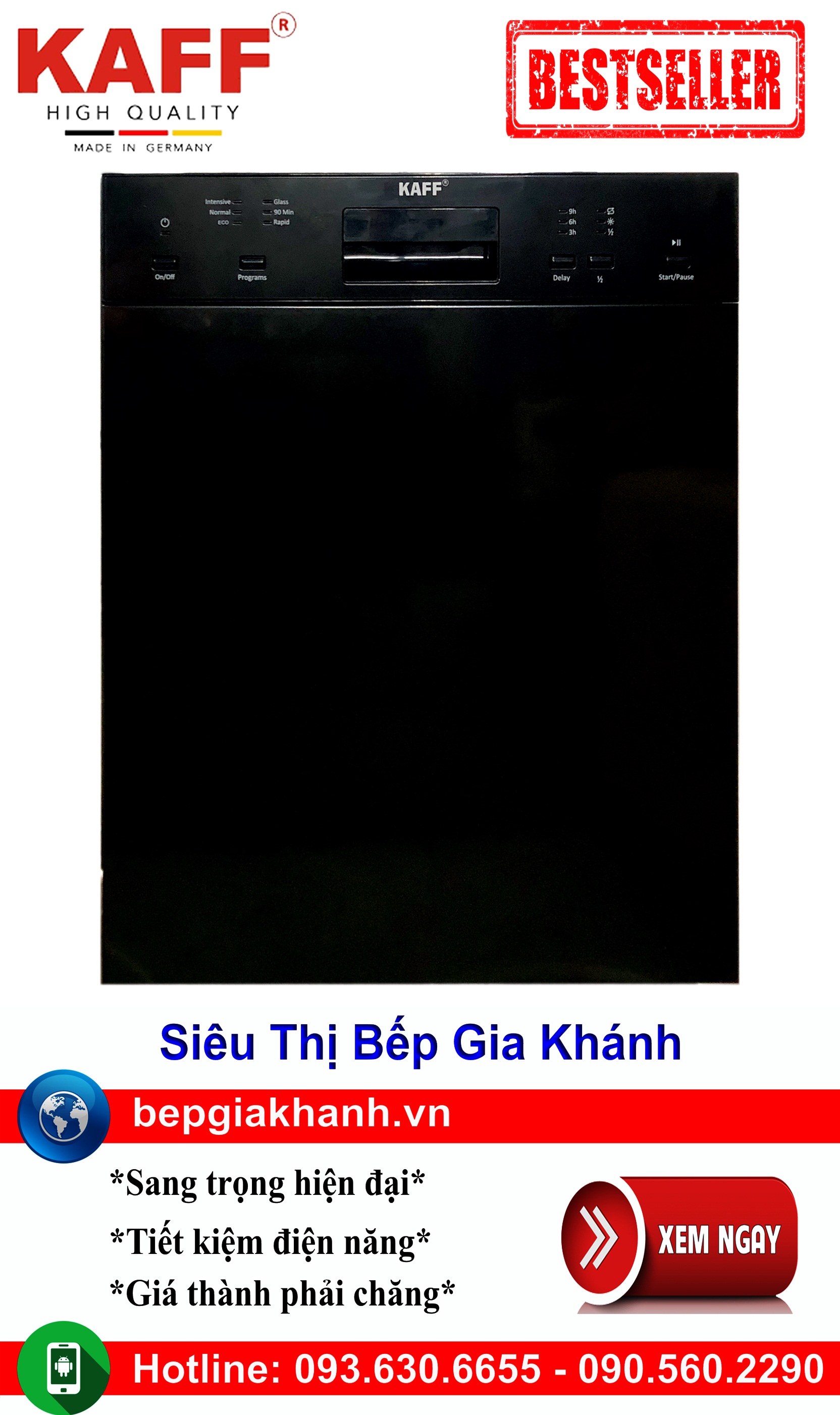 MÁY RỬA CHÉN KAFF KF-BDWSI12.6