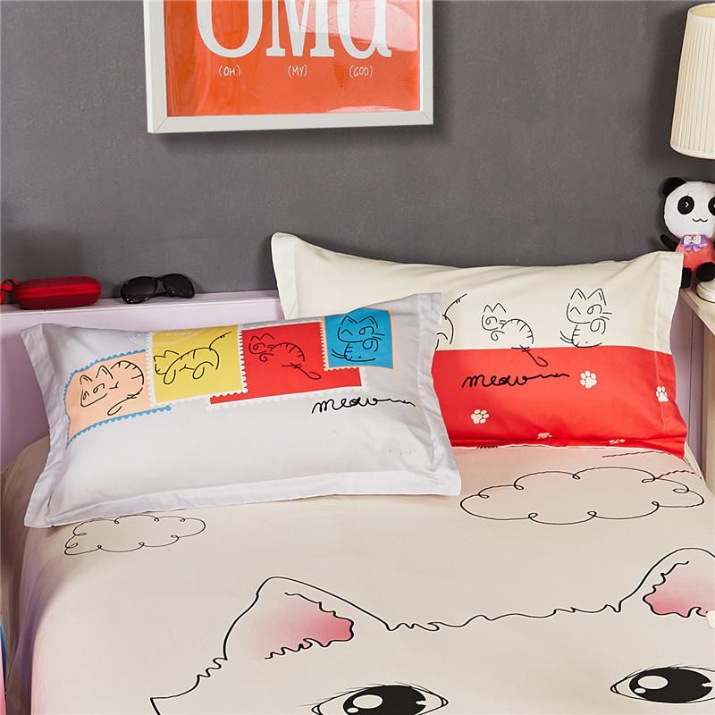 100% Cotton Vỏ Gối Cặp 100% Cotton Đơn Mốt Thời Thượng Cá Tính 48*74 Cm Hoạt Hình Ruột Gối Vỏ Bọc Chính Hãng