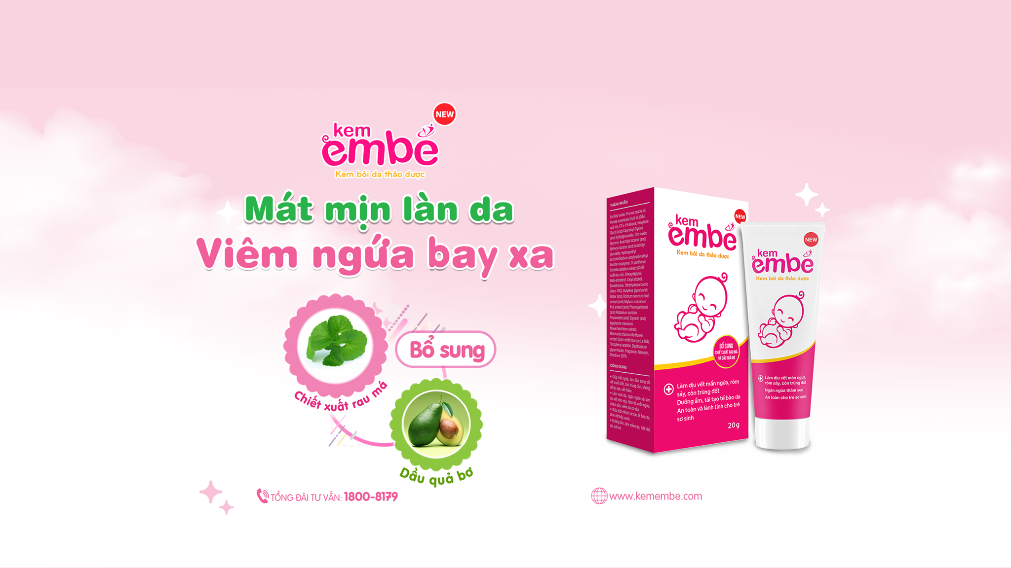 Kem em bé trị rôm sảy cho bé 20g