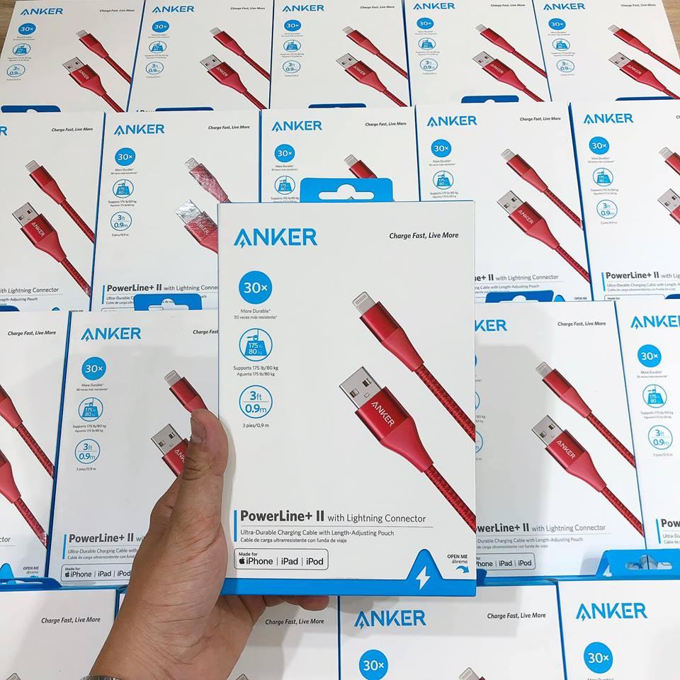 Cáp Anker Lightning Bọc Nylon Dài 0.9m