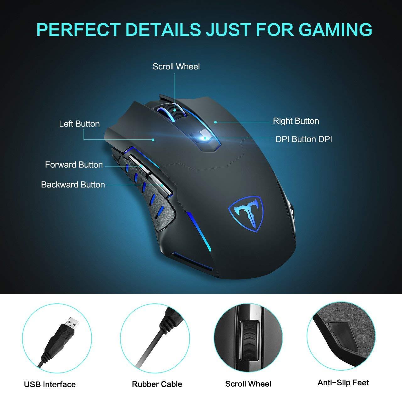 Chuột máy tính - Mouse PICTEK T9 - 6 nút