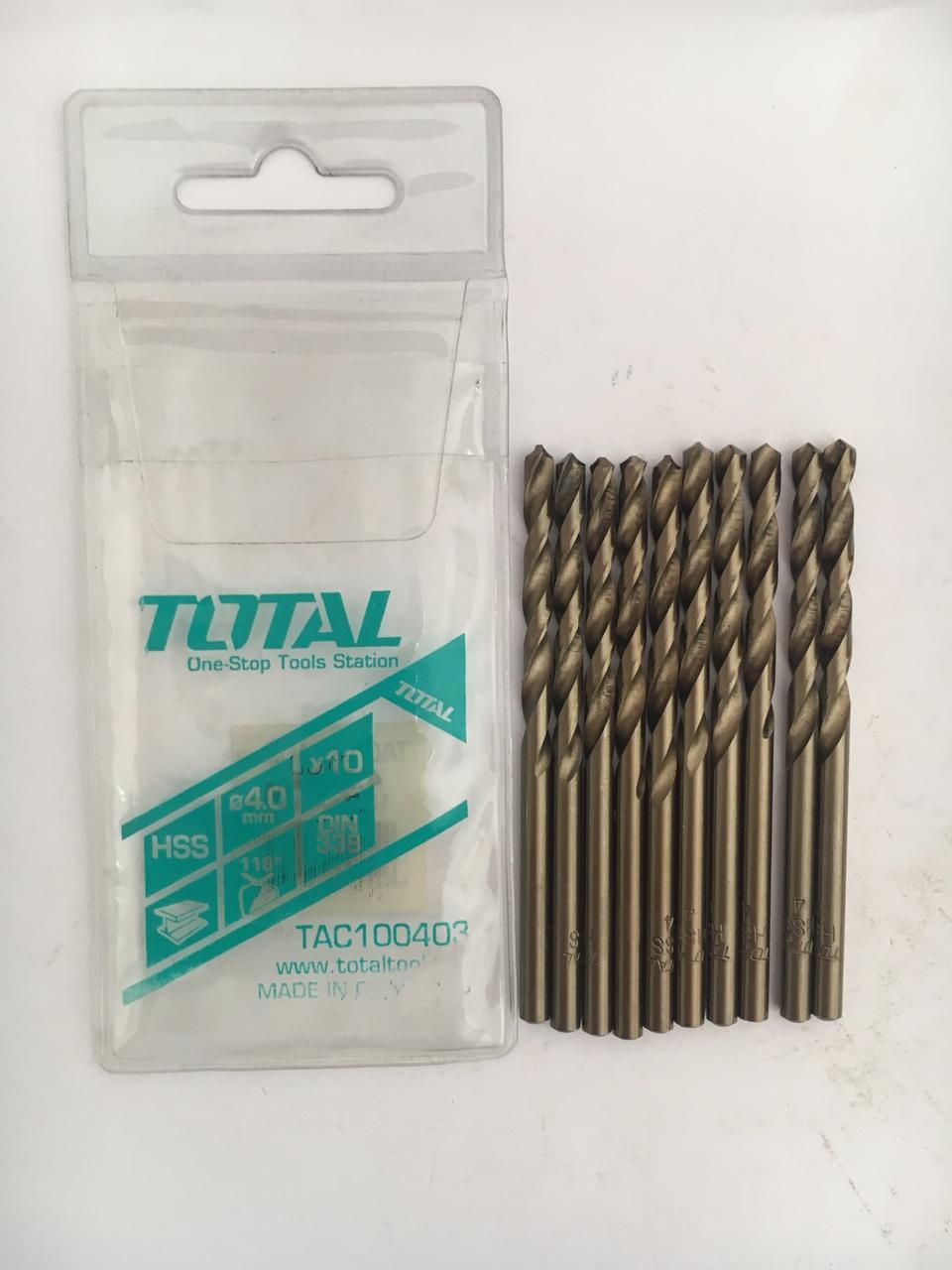 BỘ 10 MŨI KHOAN SẮT TOTAL TAC100403