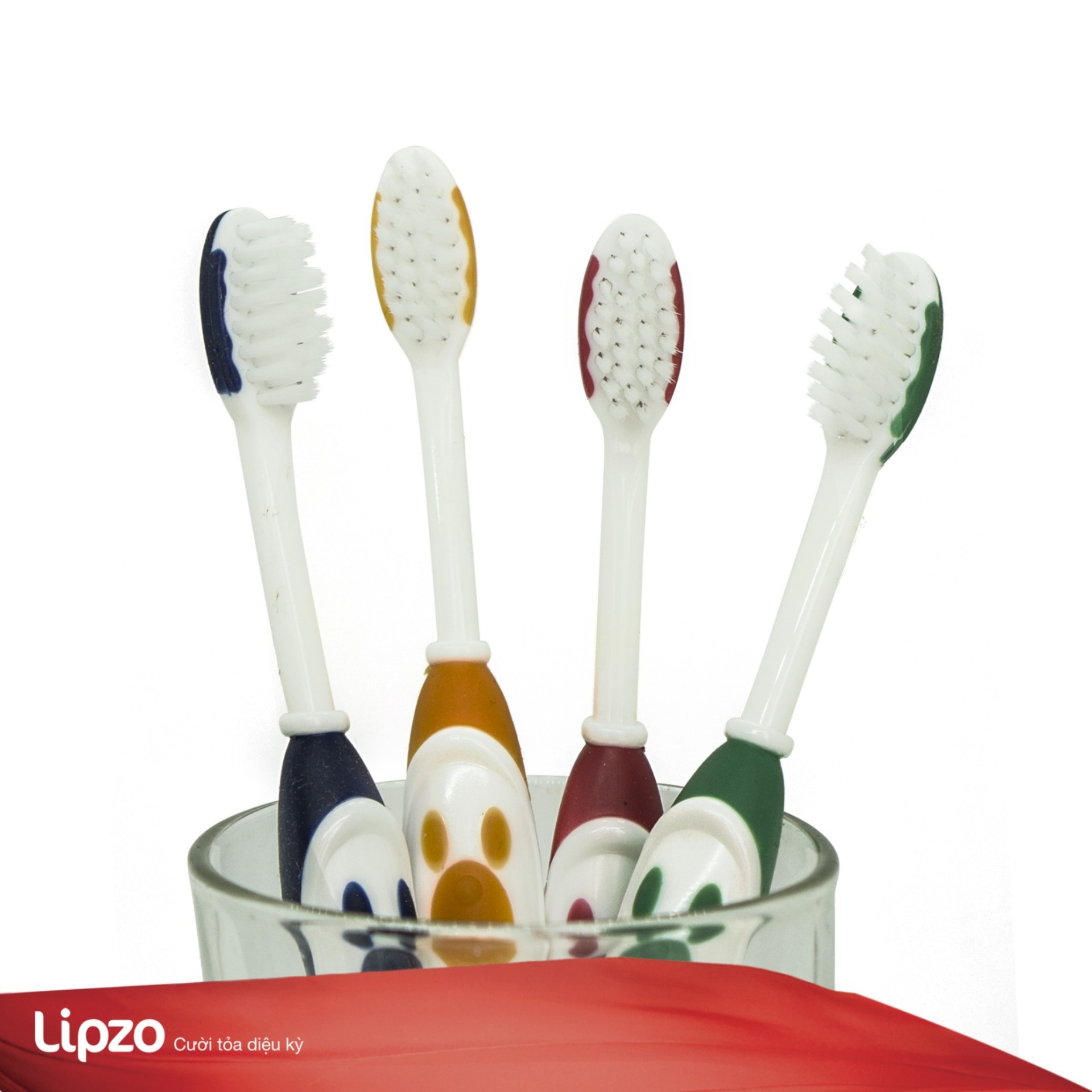 Bàn chải đánh răng Lipzo Kids S2 combo 4 cây