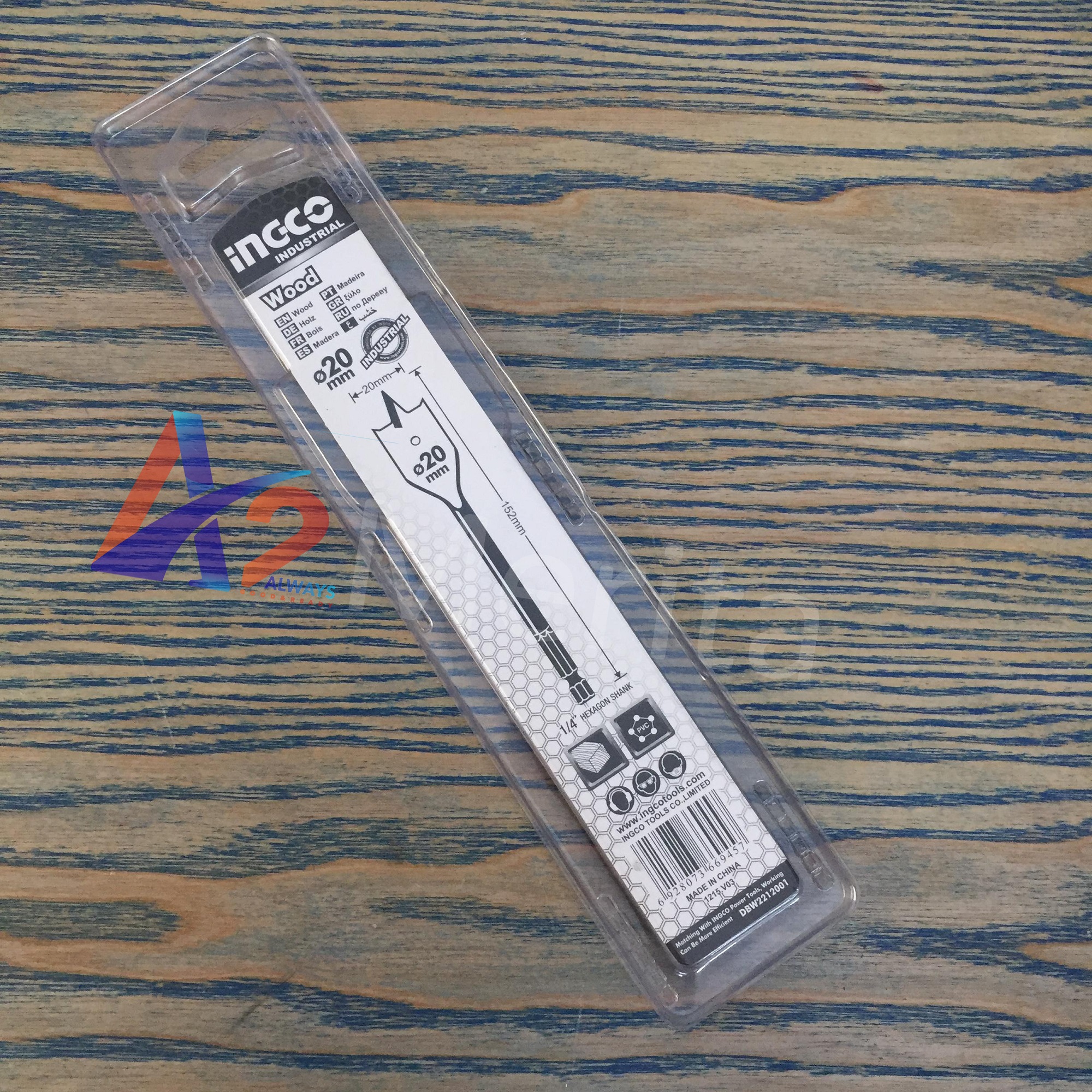 MŨI KHOAN GỖ ĐẦU DẸP INGCO DBW2212001