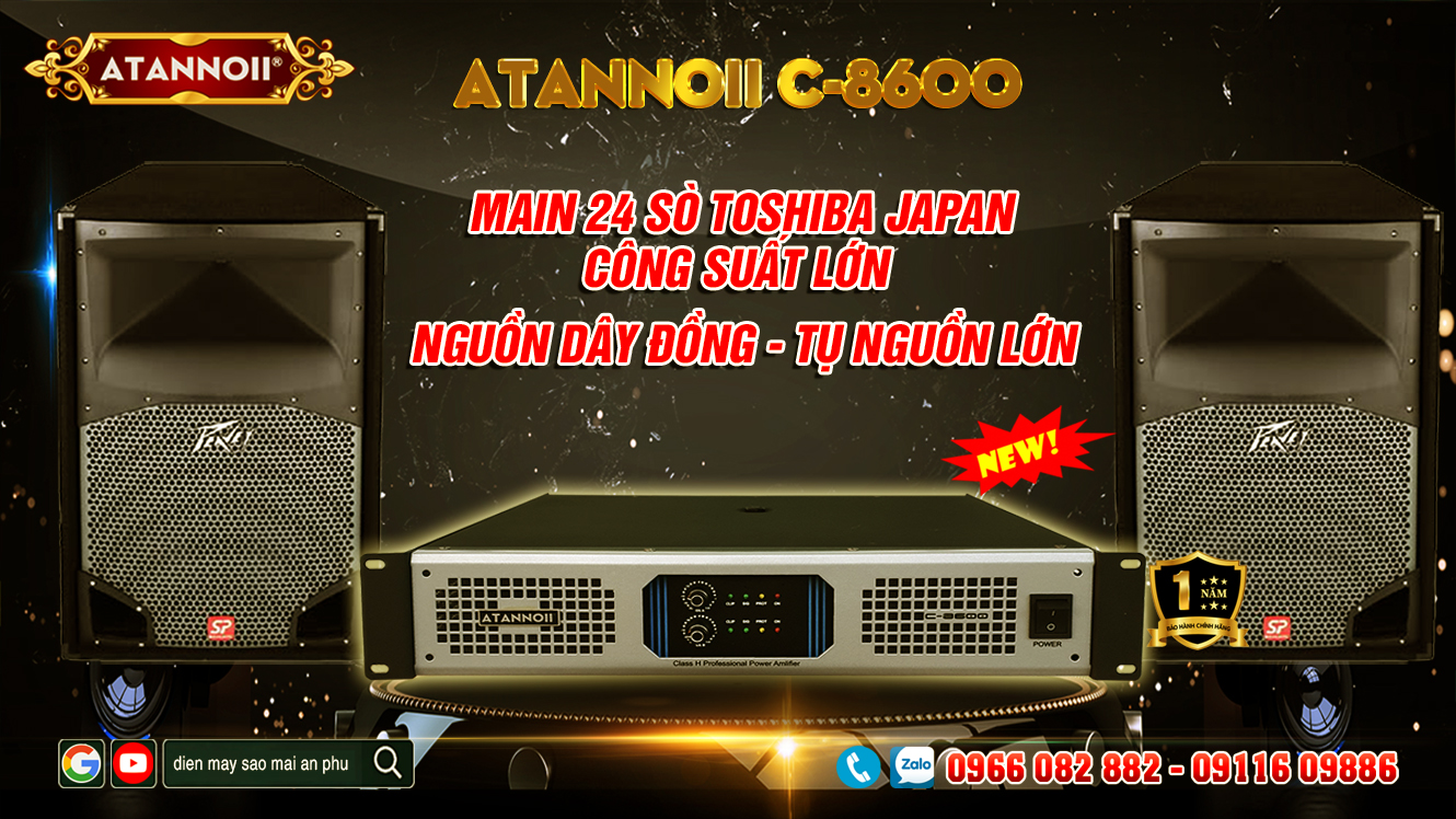 Cục Đẩy Công Suất ATANNOII C-8600 24 sò