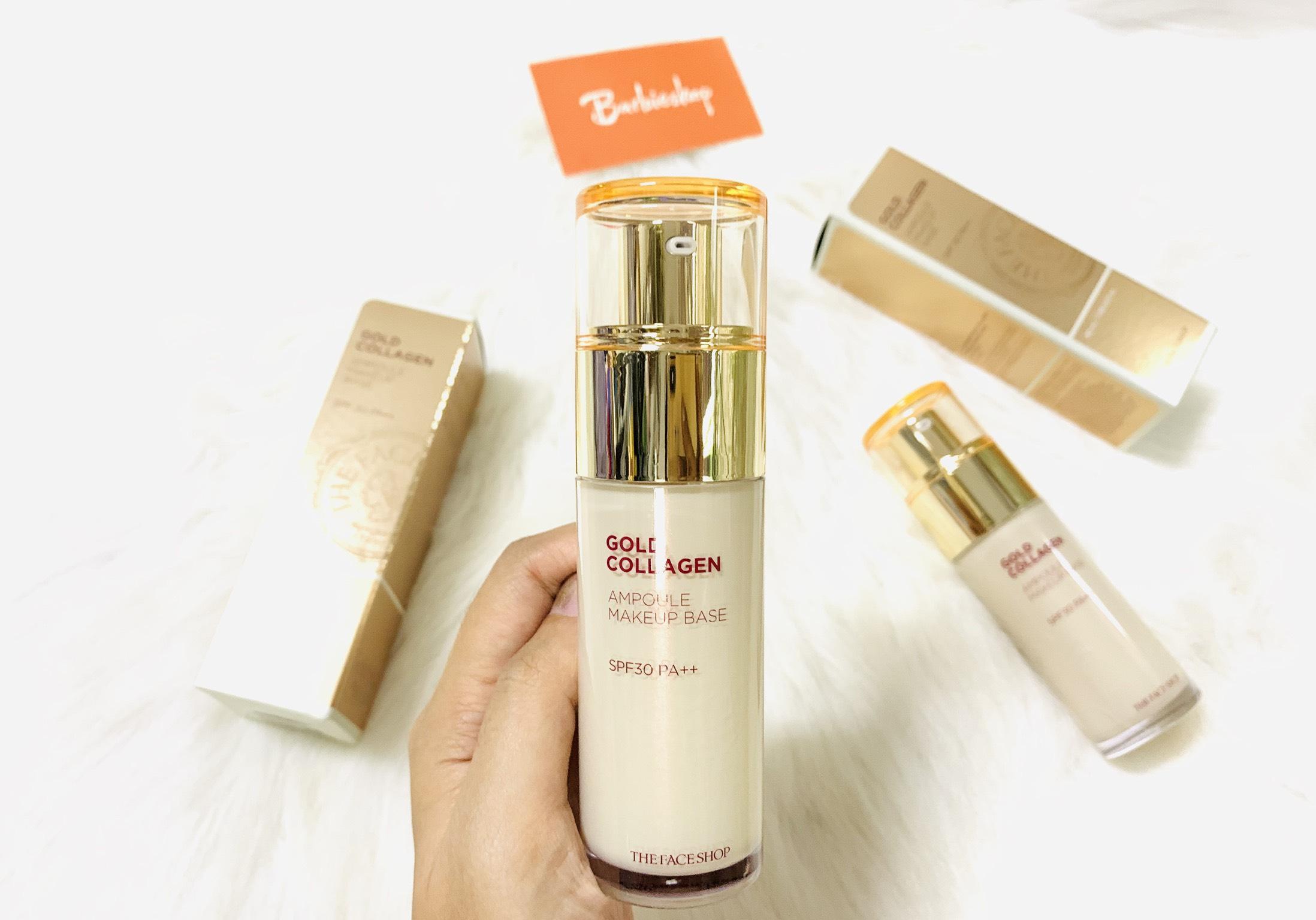 Kem lót chống lão hóa The Face Shop Gold Collagen Ampoule Make Up Base SPF30/PA++ 40ml