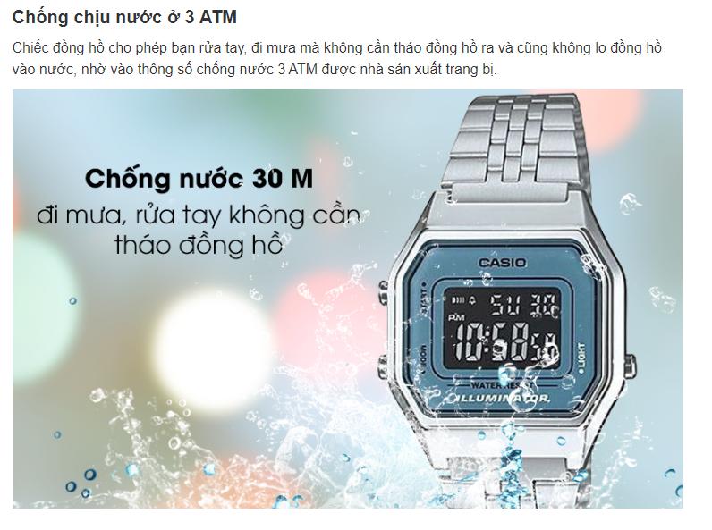 Đồng Hồ Nữ Casio LA680WA-2BDF