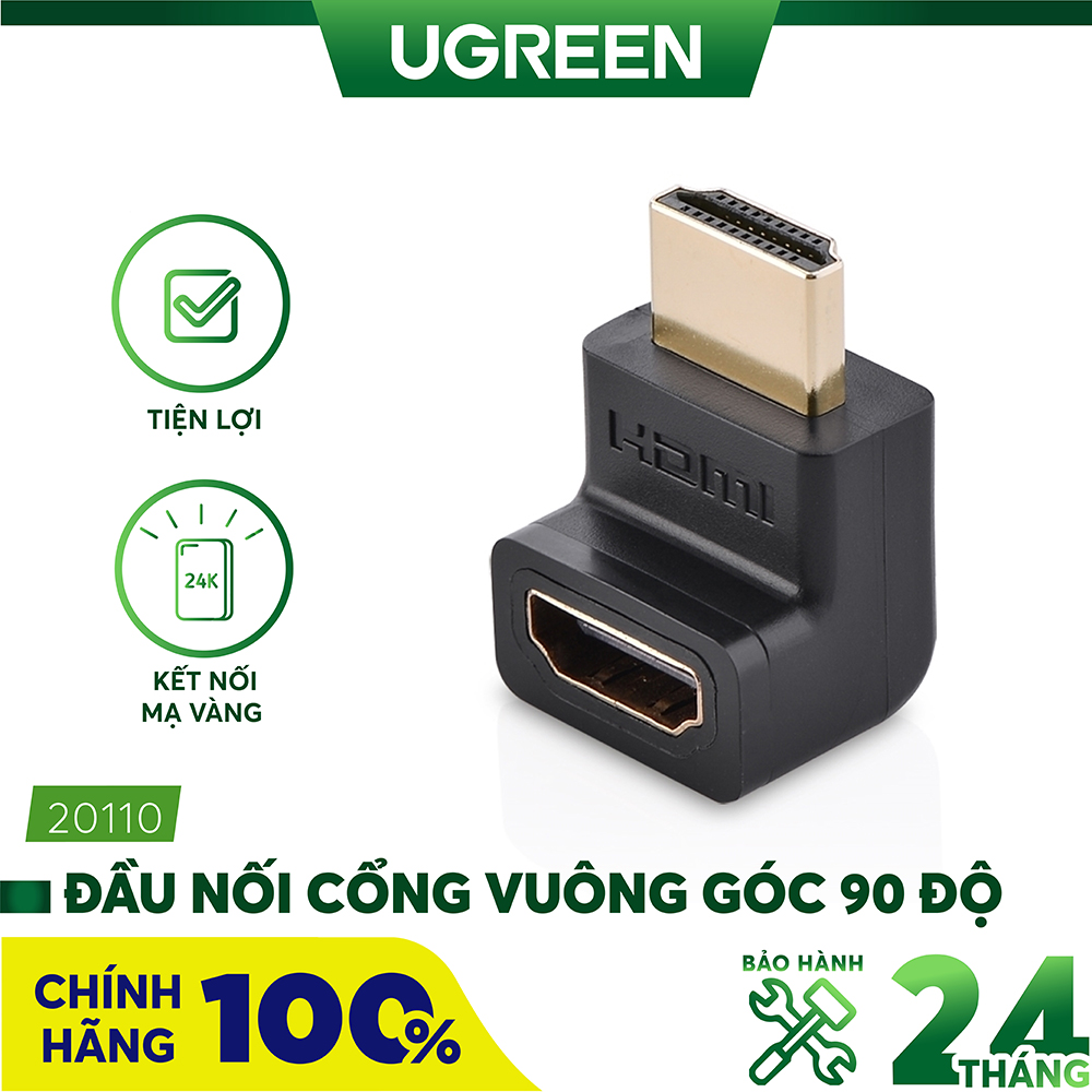 Đầu Chuyển HDMI 90 Độ Male To Female UGREEN 20110