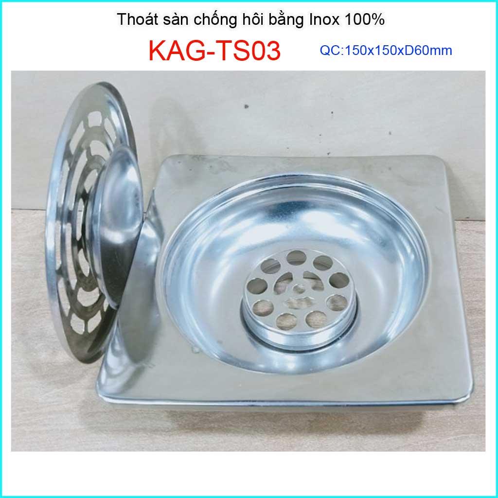 Phễu thoát sàn inox KAG-TS03