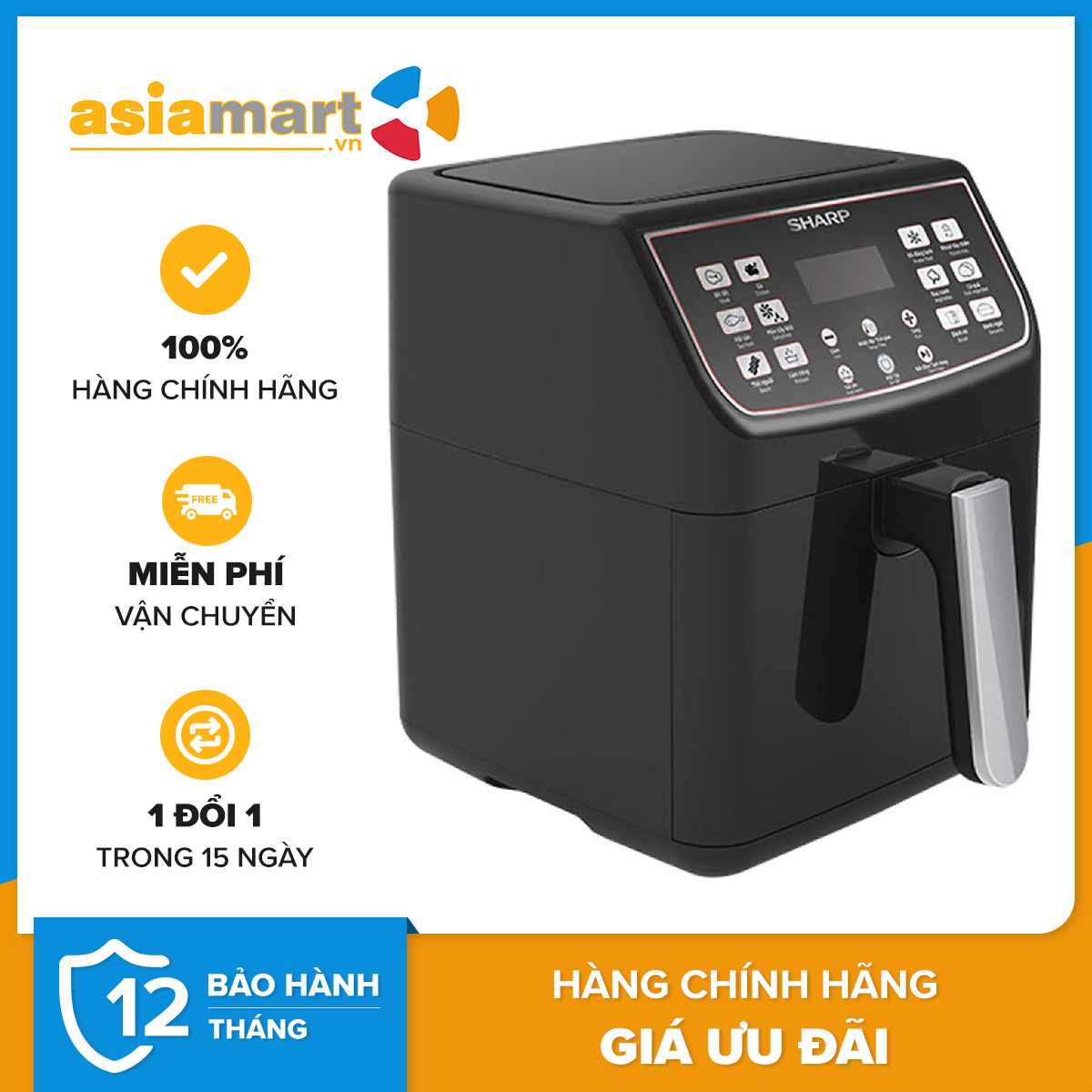 Nồi Chiên Không Dầu Sharp KF-AF55EV 5.5L