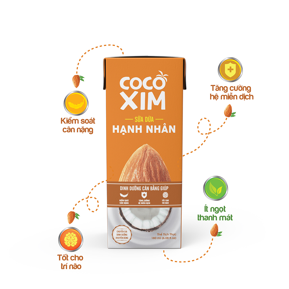 Sữa dừa COCOXIM hạnh nhân 180ml