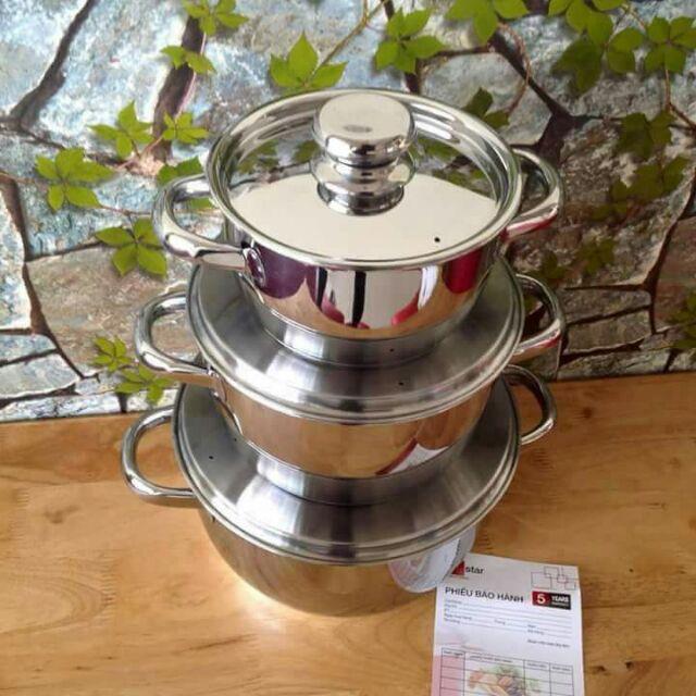 Bộ nồi inox Fivestar Cool 3 chiếc