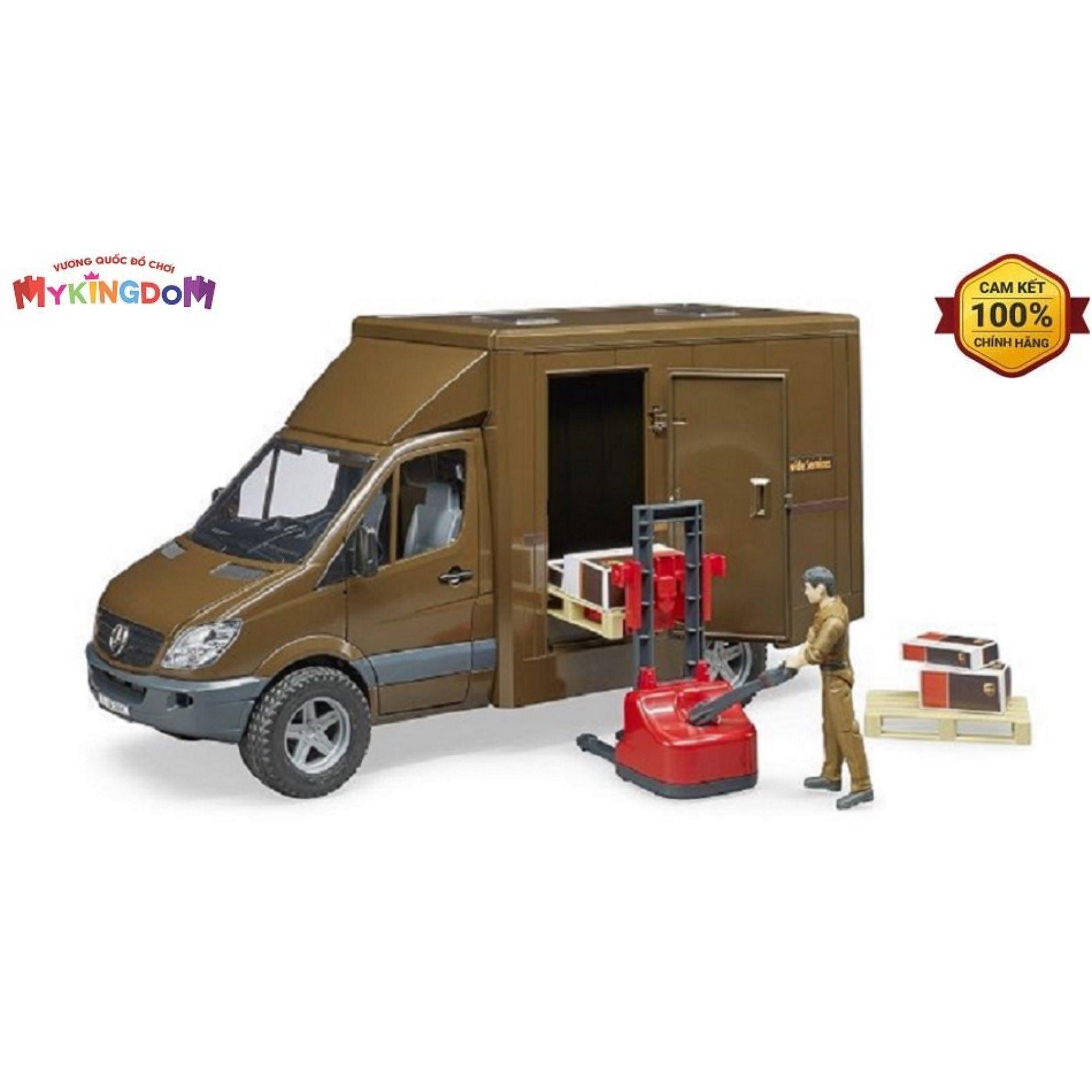 Đồ Chơi Mô Hình Xe UPS Kèm Xe Nâng, Người Và Phụ Kiện BRUDER BRU02538