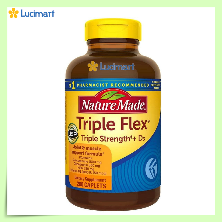 Viên uống bổ xương khớp Nature Made Triple Flex - 200 viên