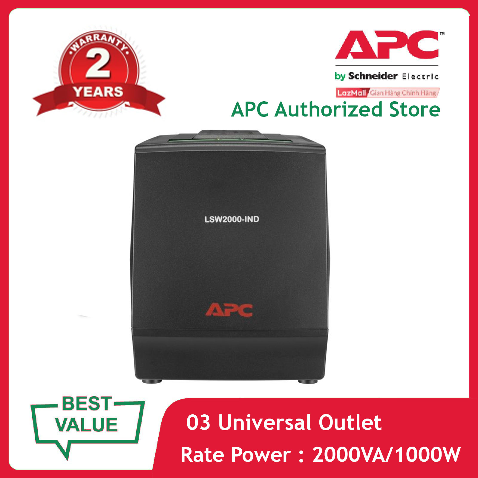 Ổn áp APC Line-R LSW2000-IND - 2000VA