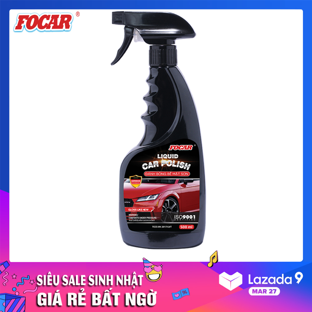 Dung dịch đánh bóng vỏ sơn Focar Liquid Car Polish 500ml