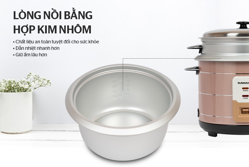 Nồi cơm điện Sunhouse SHD8135 2.2L