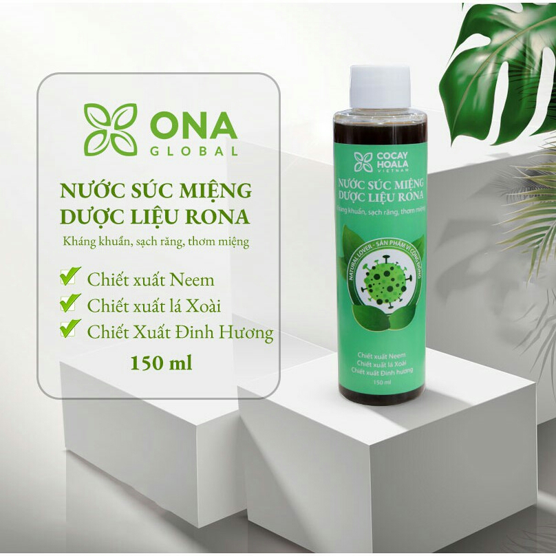 Nước súc miệng Rona 150ml combo 5 chai