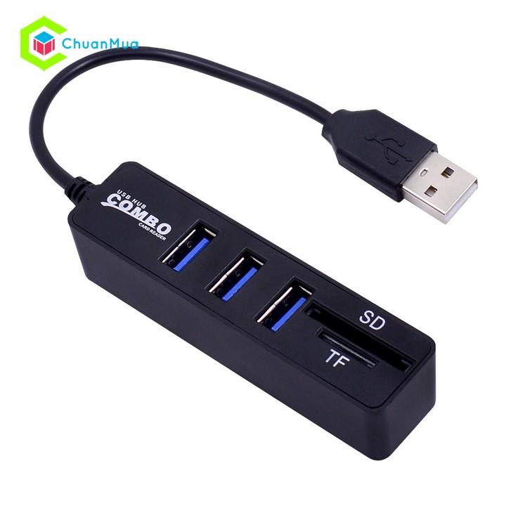 HUB 6 CỔNG USB 2.0 KIÊM ĐẦU ĐỌC THẺ NHỚ PKA189