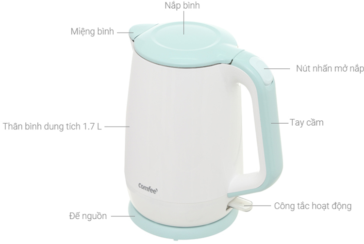 Bình siêu tốc Comfee CK-DC1720A