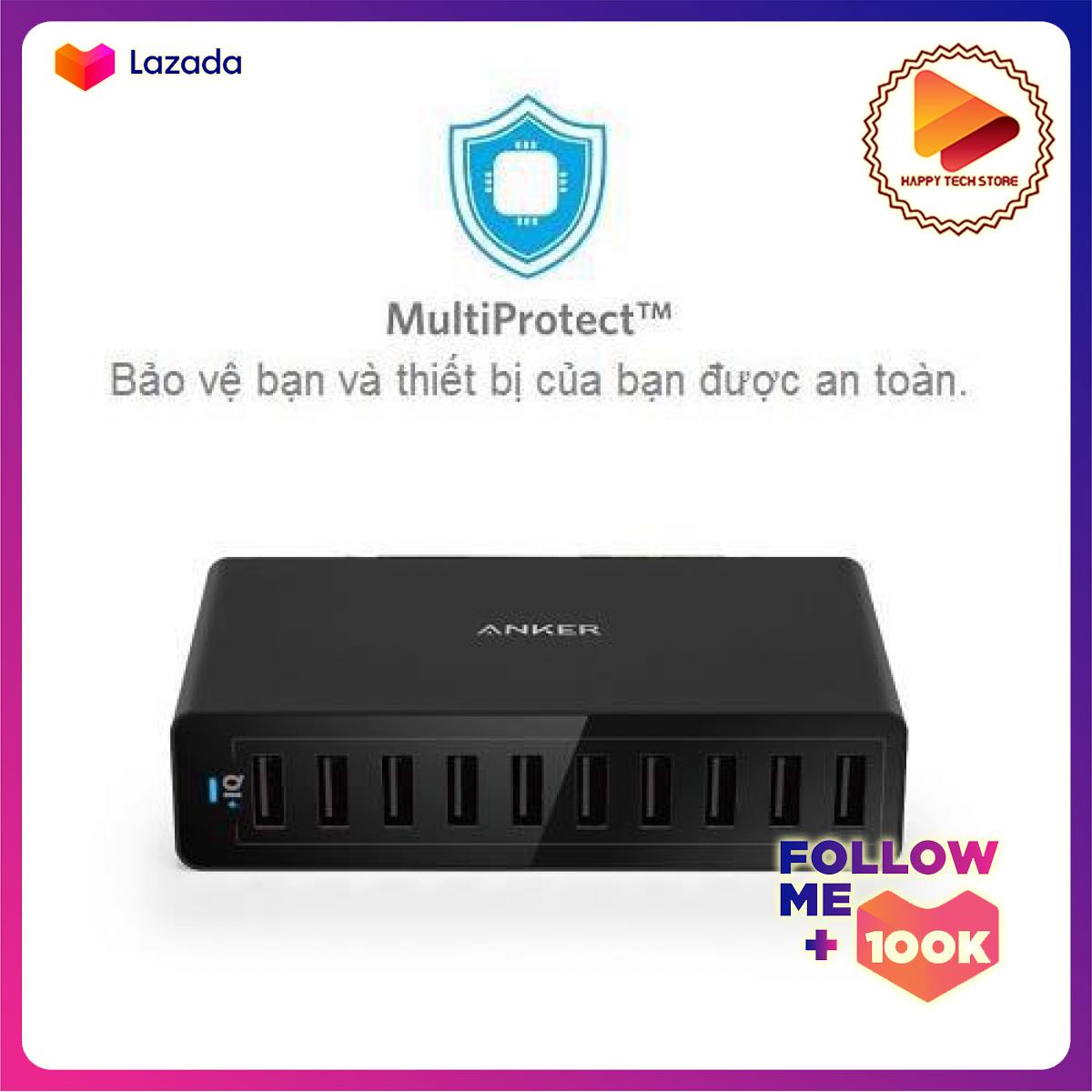 Sạc Anker A2133 - 10 cổng, 60W