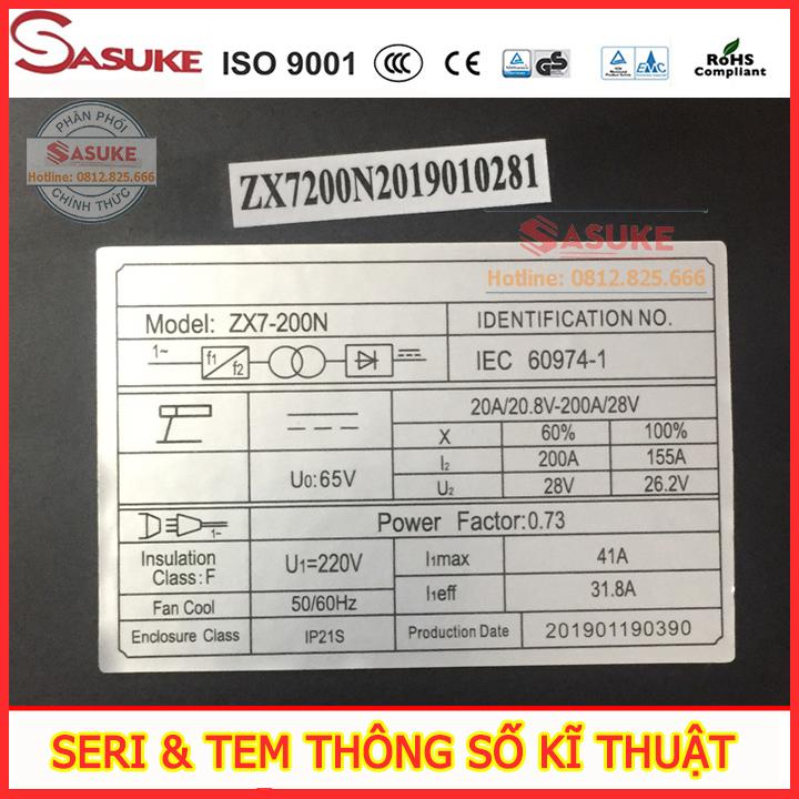 MÁY HÀN ĐIỆN TỬ SASUKE ZX7-200N