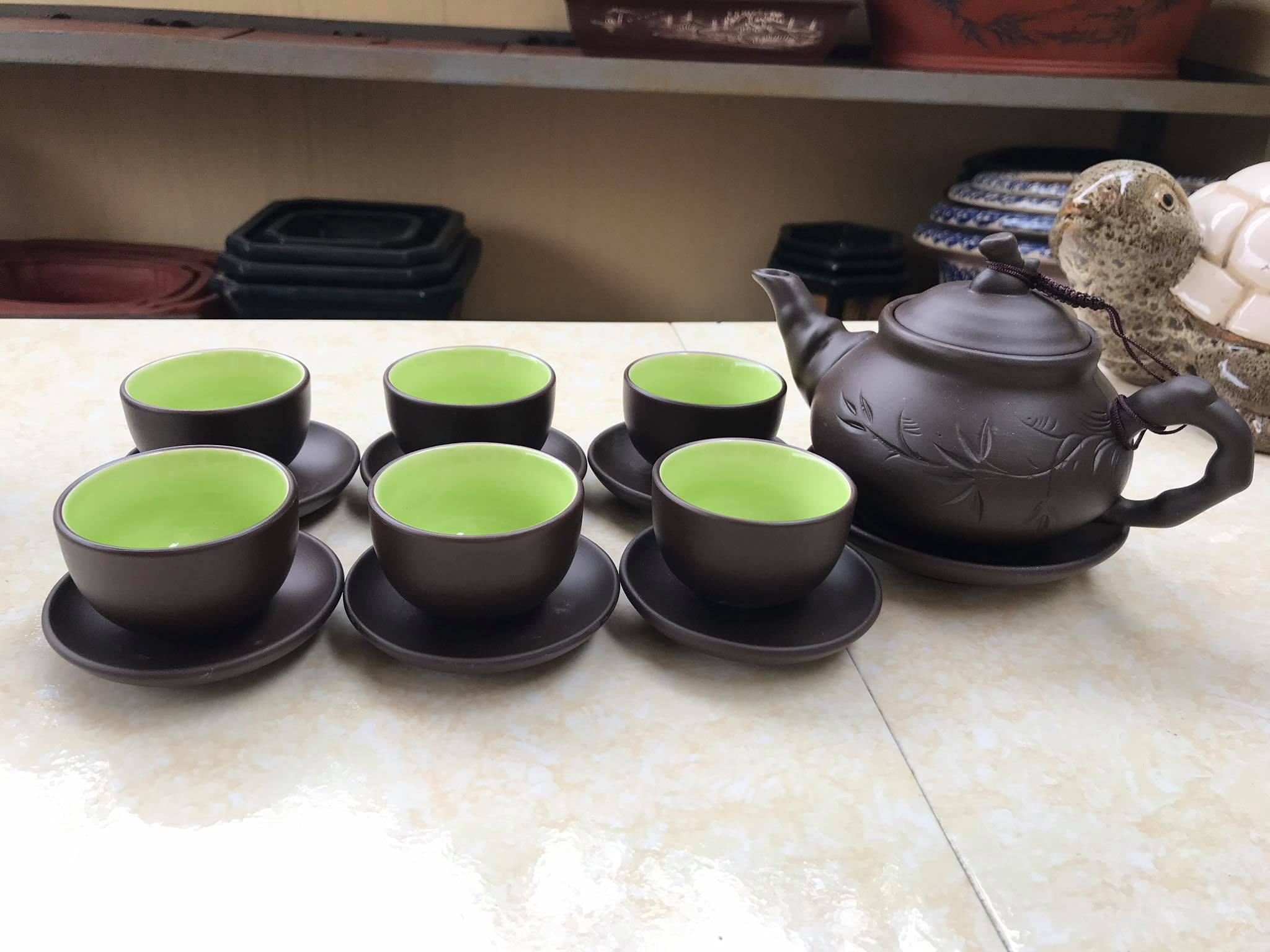 Ấm chén Bát Tràng 350ml