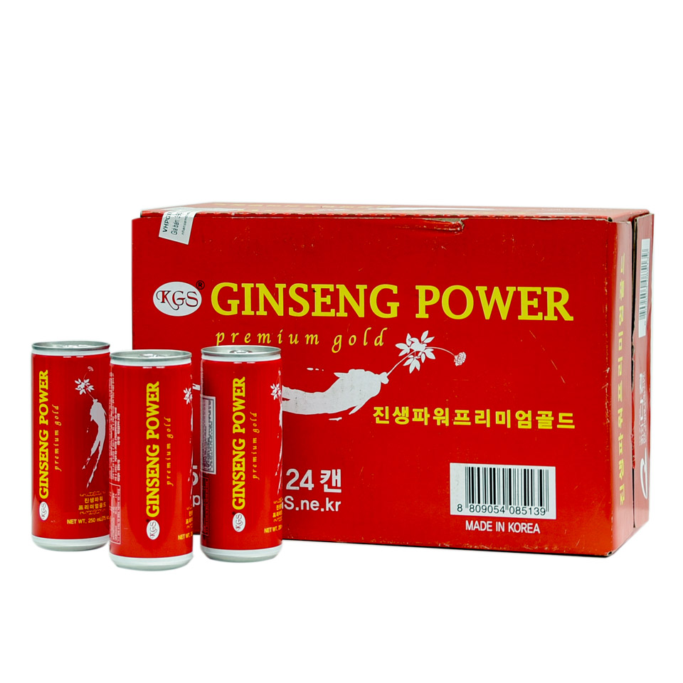 Nước uống tăng lực hồng sâm KGS thùng 24 lon