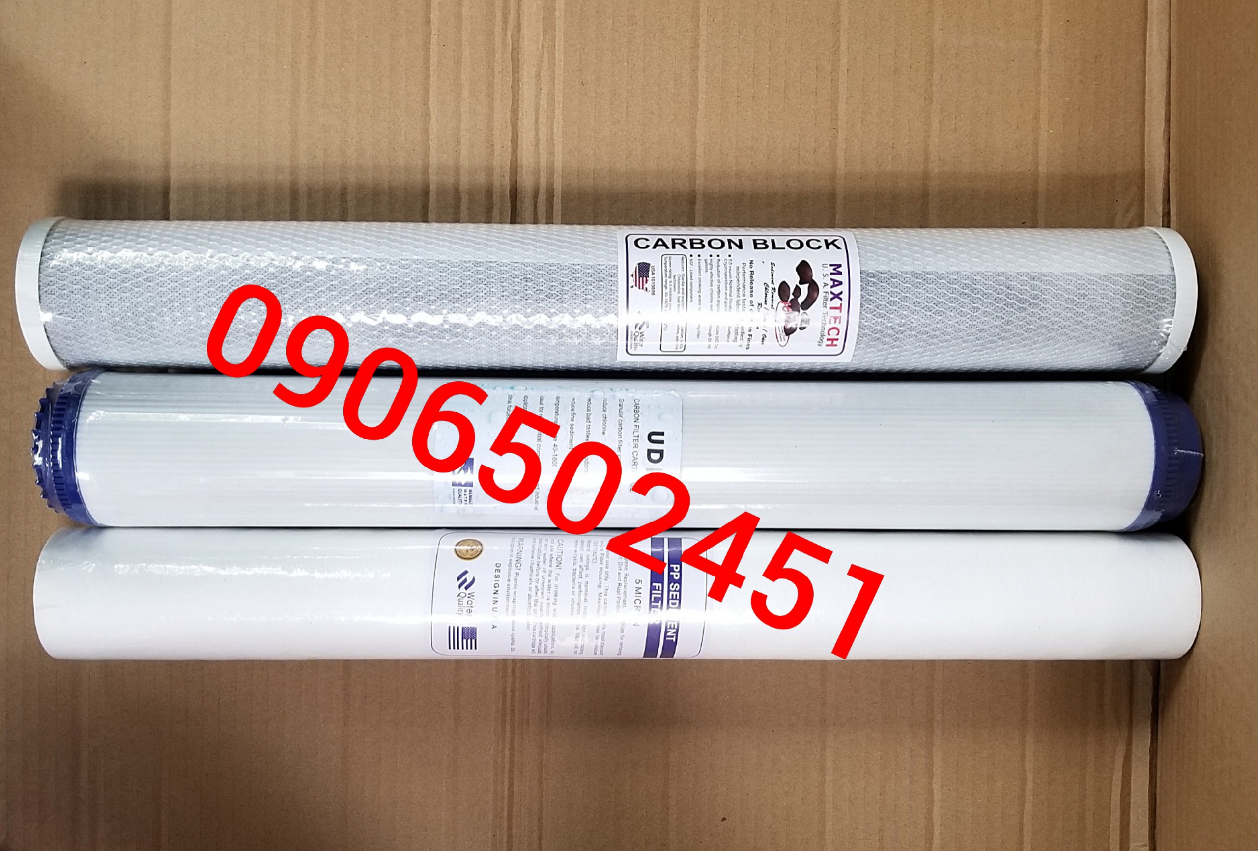 Bộ ba lõi lọc nước 1 2 3 ly lọc 20 inch