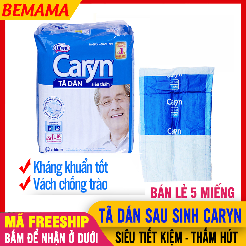 5 miếng bỉm dán Caryn cho mẹ sau sinh