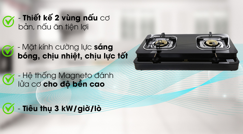 Bếp gas Electrolux ETG727GKR