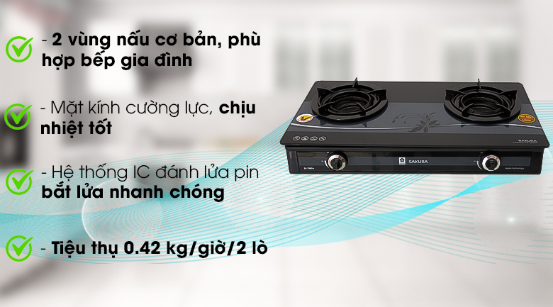 Bếp gas Sakura SA-790G