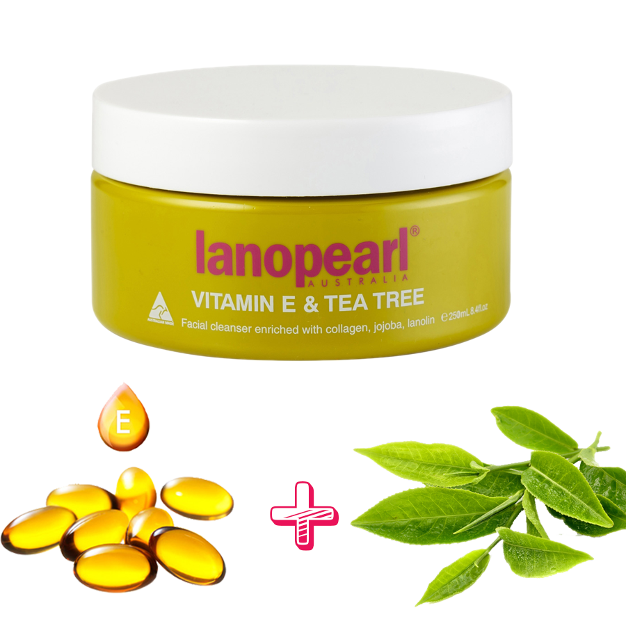 Sữa rửa mặt sáng da chống lão hóa Lanopearl Vitamin E & Tea Tree 250ml