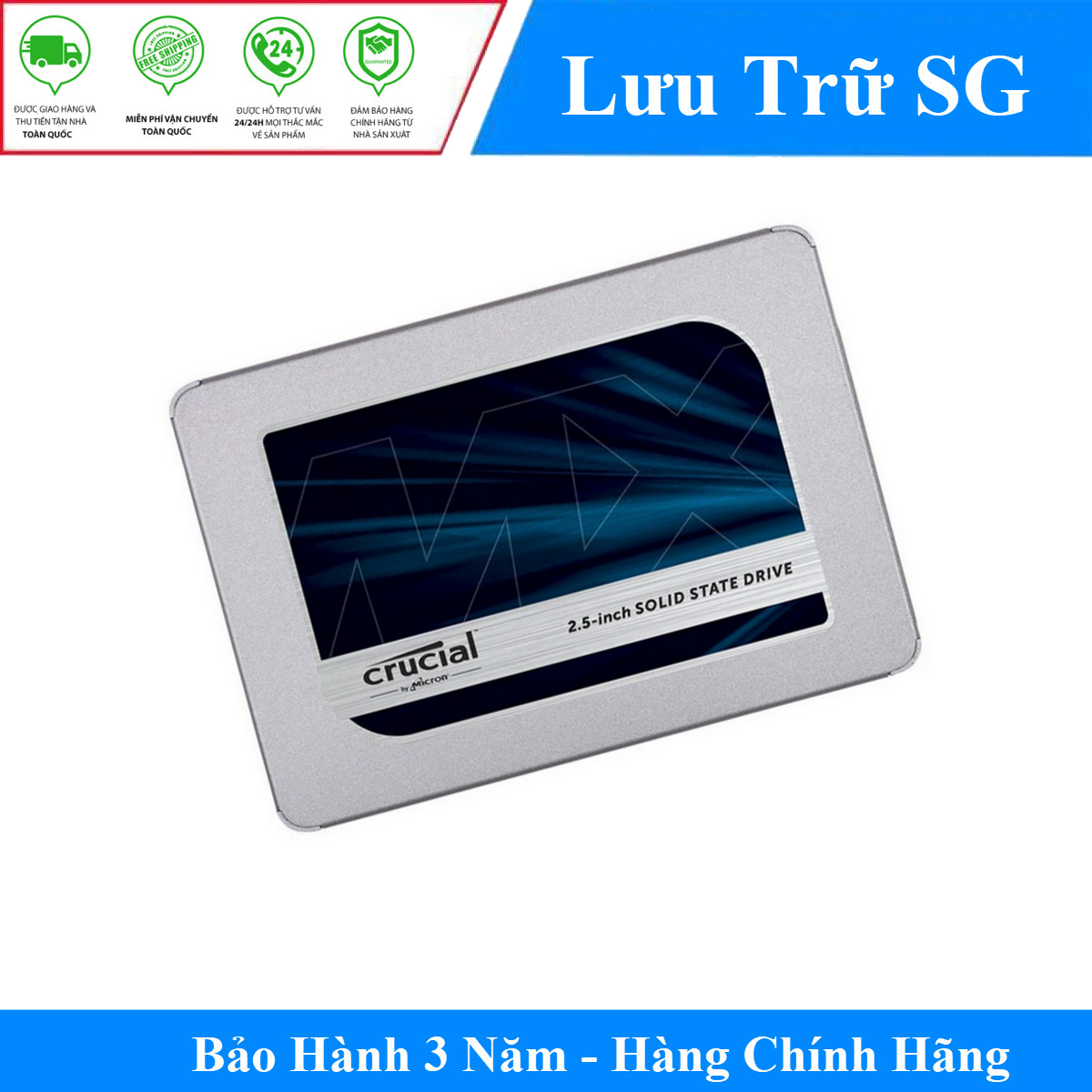 Ổ cứng SSD Crucial 250GB MX500 3D NAND SATA III 2.5 inch