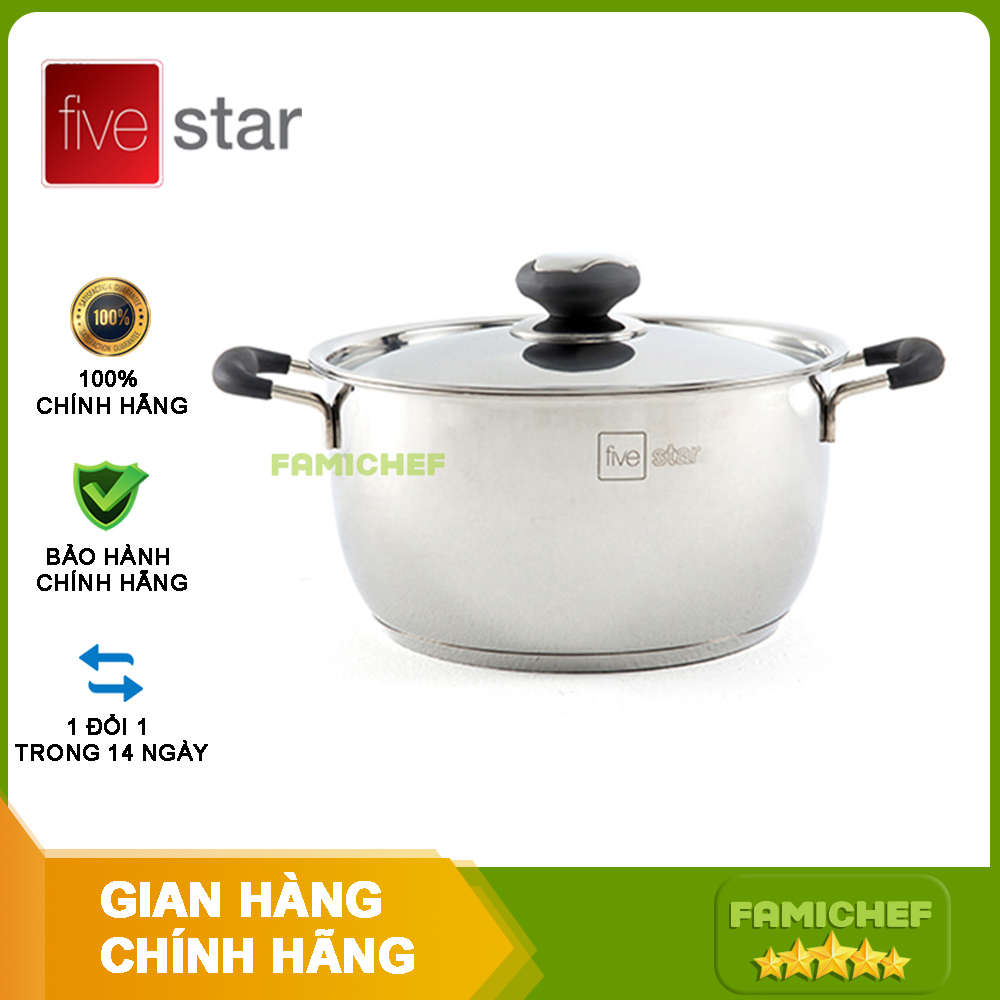 Nồi inox 3 đáy Fivestar N24-3DC 24cm