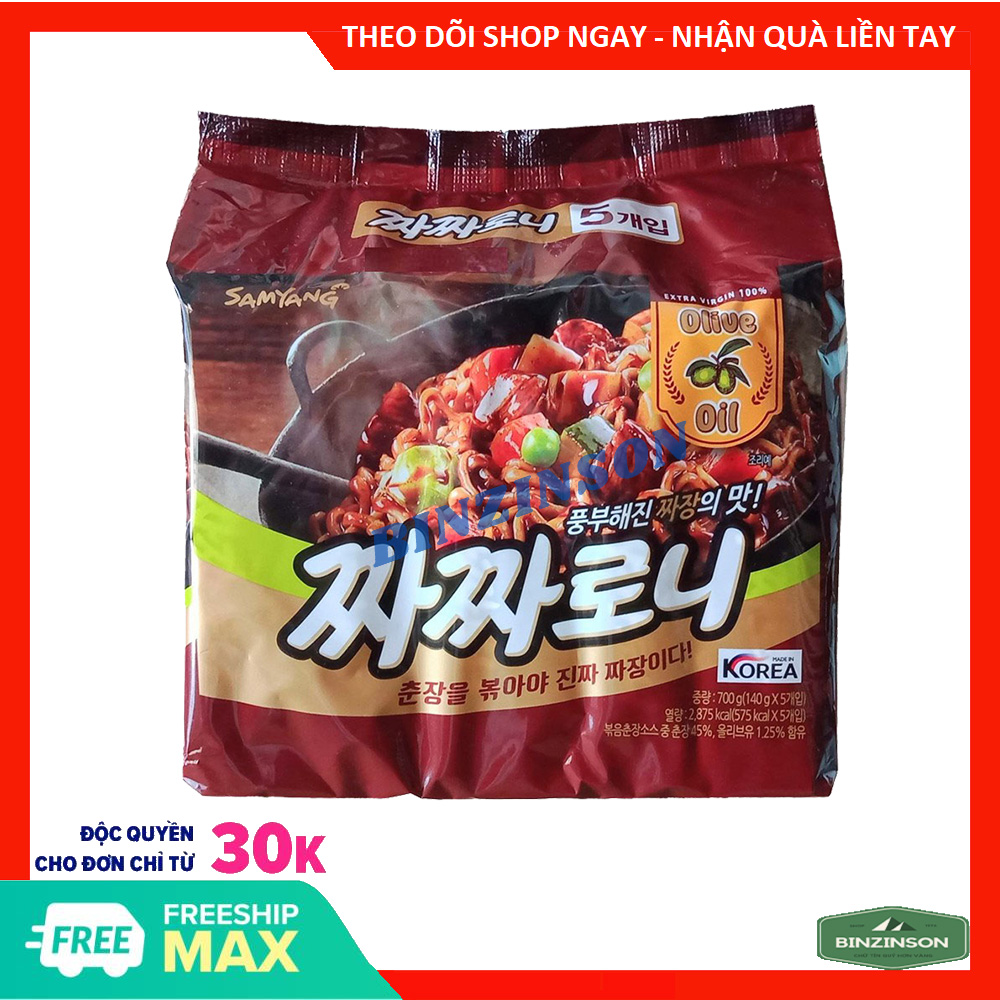 Mì trộn tương đen Samyang 140g combo 15 gói