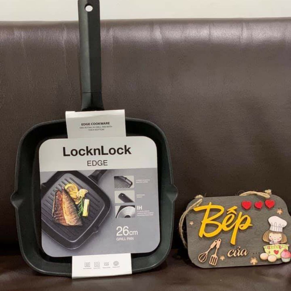 CHẢO NƯỚNG VUÔNG CHỐNG DÍNH EDGE LOCK&LOCK CAG2611