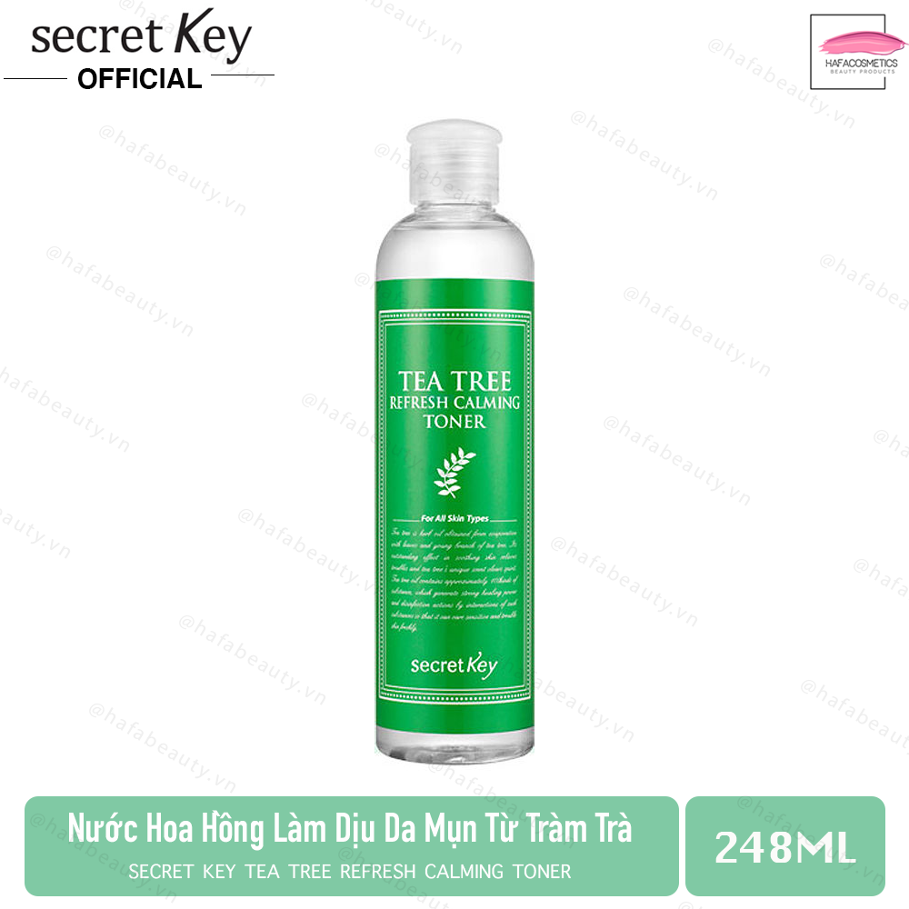 Nước hoa hồng chiết xuất cây tràm trà dành cho da mụn Secret Key Tea Tree Refresh Calming Toner 248ml