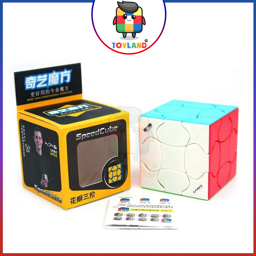 Rubik Fluffy Cube 3x3 QiYi Stickerless Rubic Biến Thể Không Viền Đồ