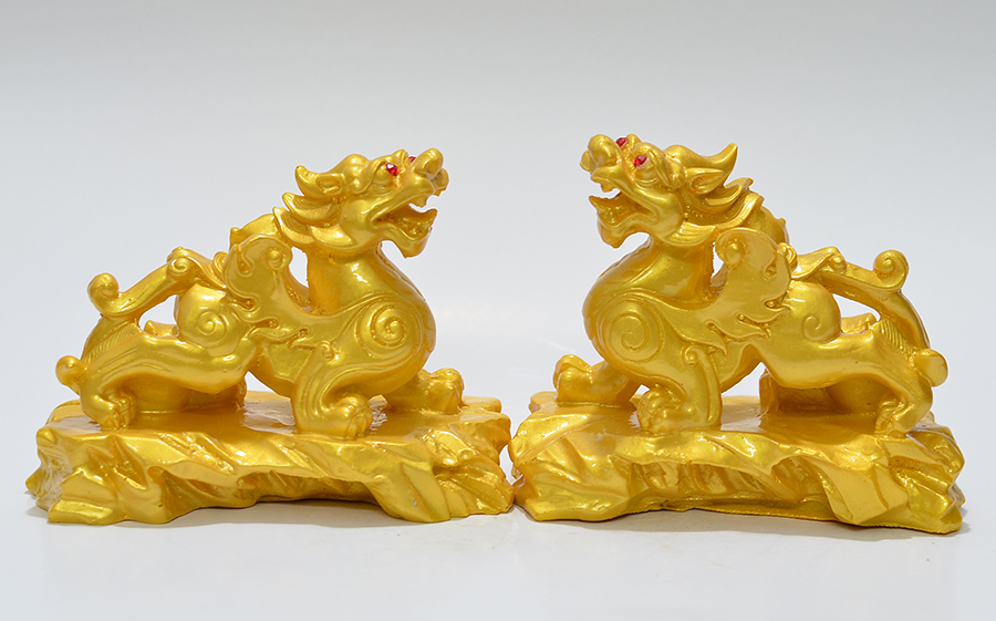 Tượng tỳ hưu đá có đế nguyên cặp