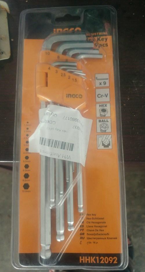 Chìa lục giác đầu tròn Ingco HHK12092