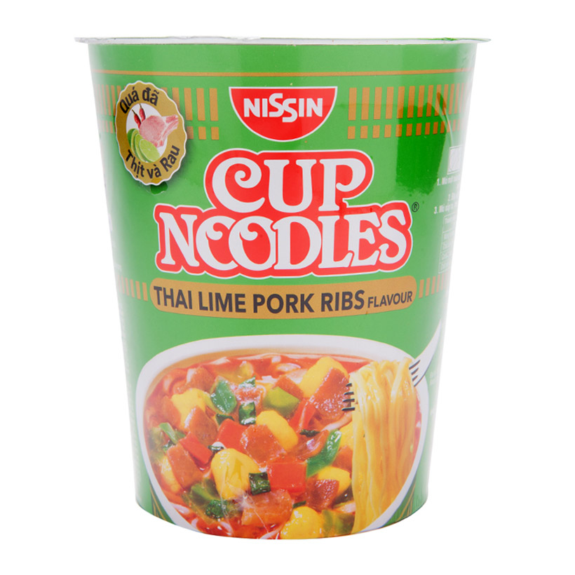 Mì Cup Noodles Sườn Chanh 74g thùng 24 ly