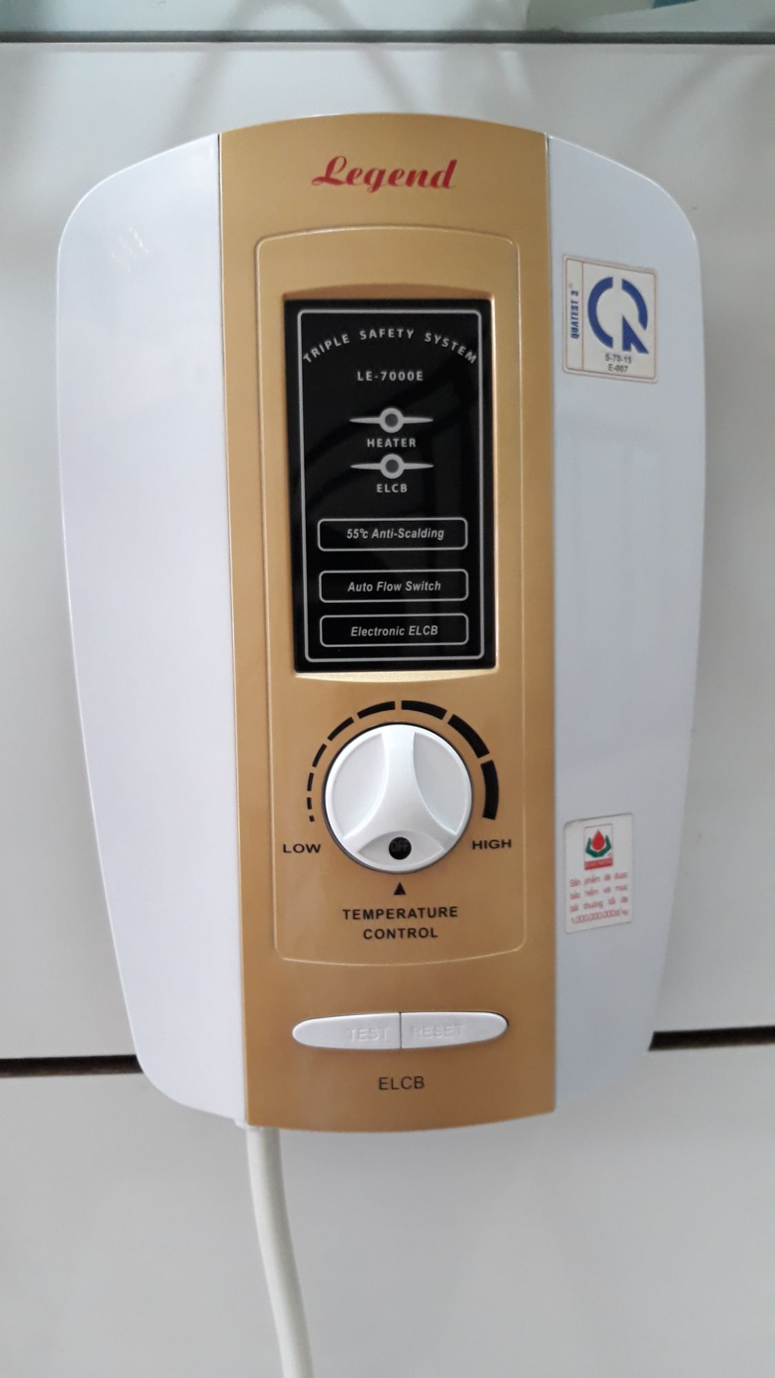 Máy tắm nước nóng Legend LE-7000EP
