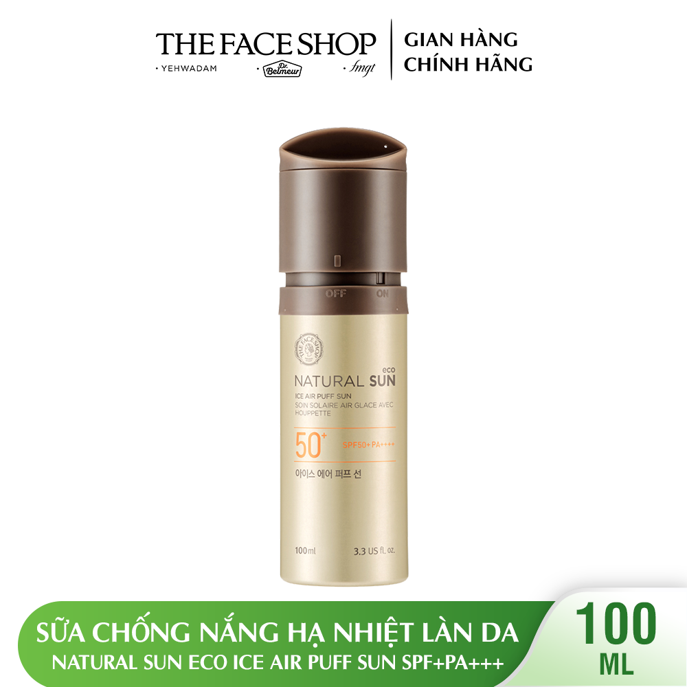Kem xịt chống nắng The Face Shop Natural Sun Eco Ice Air Puff Sun - 100 ml