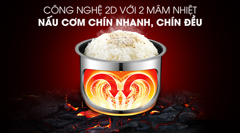 Nồi cơm điện Comfee CR-FD1820B 1.8L