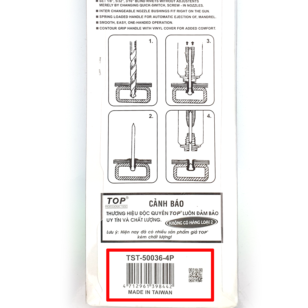 KÌM BẤM RIVE TOP TST-50036-4P